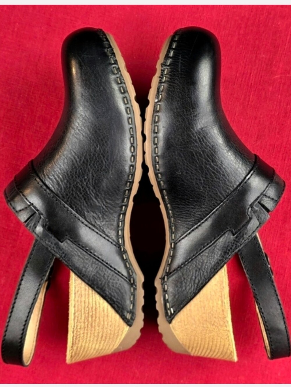 Dansko Tammy Slingback Clogs Leather & Wood, Stapled Construction - Picture 6 of 16